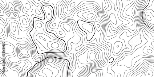 Topographic map background geographic line map with elevation assignments. Modern design with White background with topographic wavy pattern design