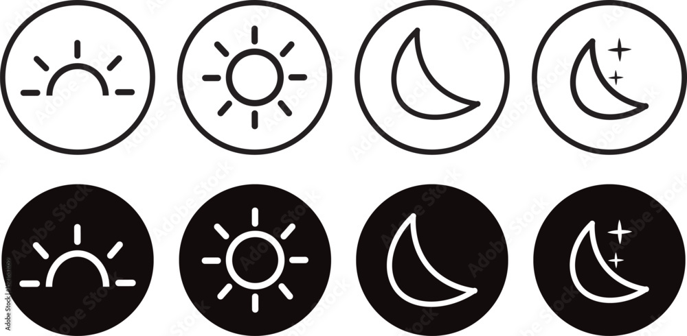 Sun and moon day icon vector icon set. Dark and light mode symbol. dark and light mode icons, Sun and Moon icons for dark light mood,
Sun and moon day icon vector icon set. Dark and light mode symbol. dark and light mode icons, Sun and Moon icons for dark light mood,
