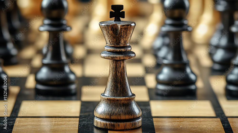 Fototapeta premium chess pieces on a chessboard