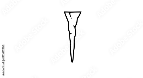 A white object with a pointed end
