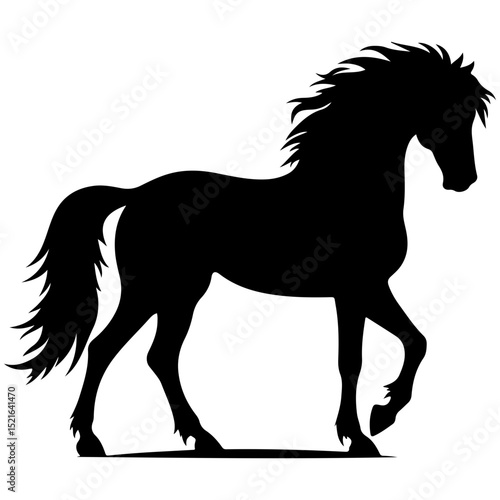 black horse vector 