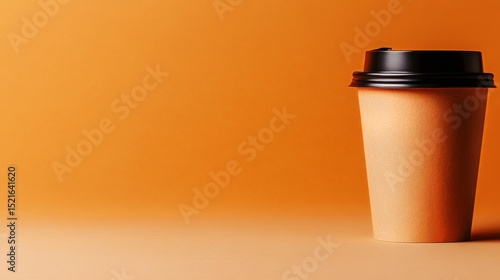 Freshly Brewed Coffee and Natural Elements on a Warm Background for a Soothin...