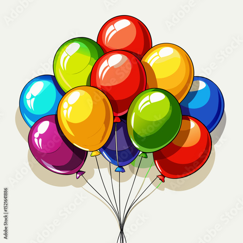 colorful balloons vector illustration