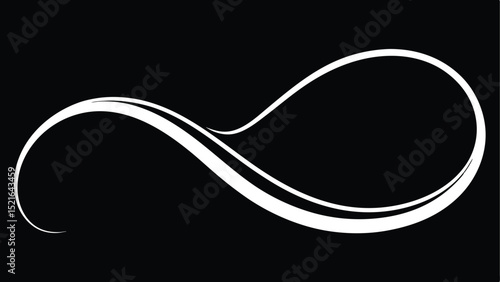 Elegant abstract design composed of flowing white curved lines with transparency
