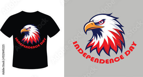 Adobe Illustrator Artwork Happy 4th Of July Patriotic American US Flag 4th Of July T-Shirt Design
