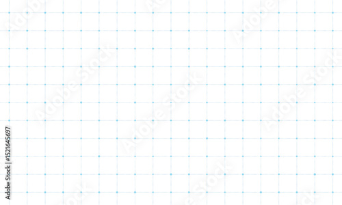 ラフな正方形のグリッド線のクロスした部分に丸い点が入った青い方眼線