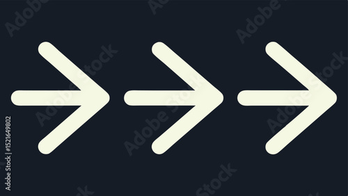 Minimalist glowing navigation arrows design illustrating direction and progress with transparency