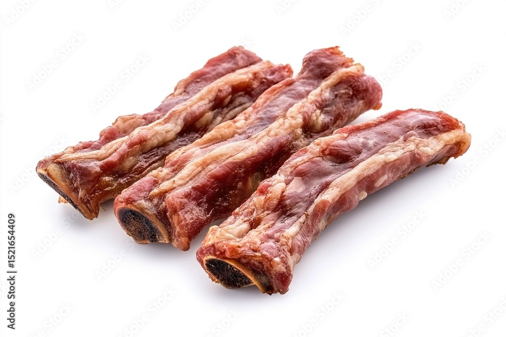 Delicious barbecued spare ribs. Tasty bbq meat, isolated on white background. Delicious barbecued spare ribs. Tasty bbq meat, isolated on white background.