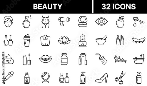 Beauty Icon Representing Skincare, Cosmetics, and Personal Grooming