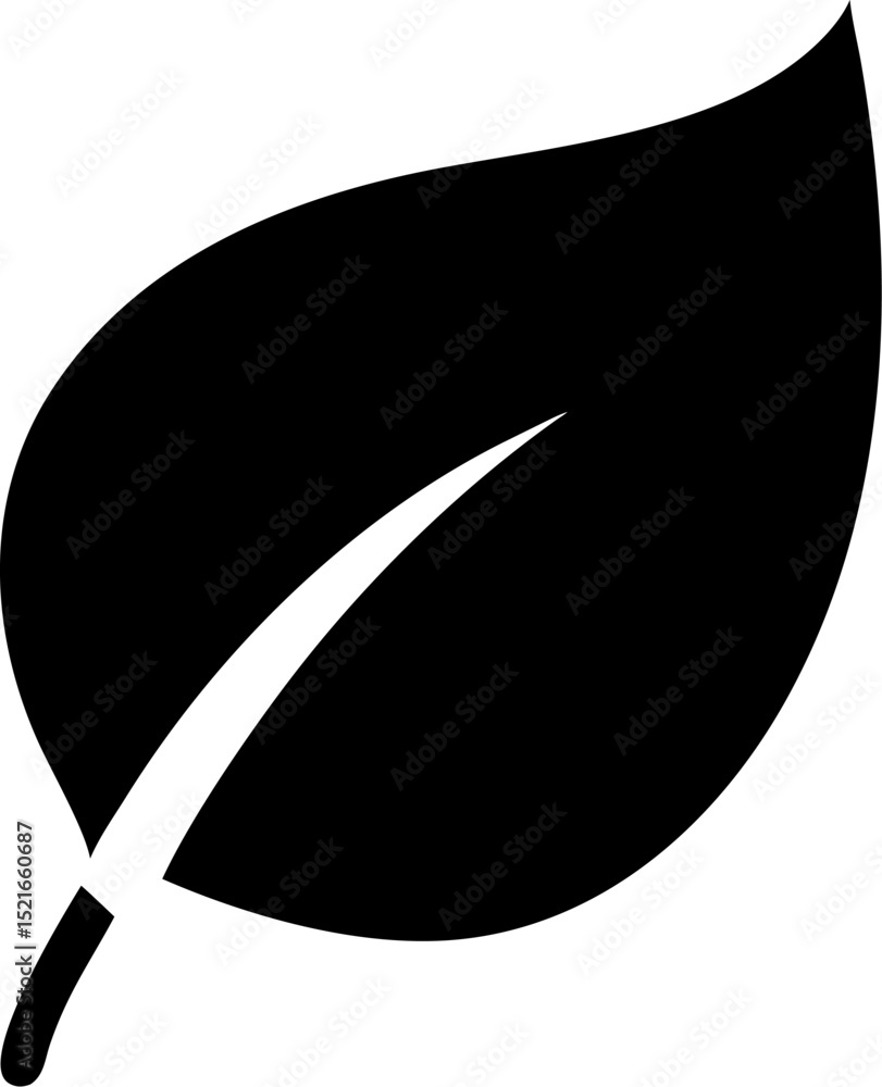 Leaf - icon Vector Icon. Editable Single - veined Leaf. Represents Nature, Ecology, Plant. Vector Illustrations. Leaf - icon Vector Icon. Editable Single - veined Leaf. Represents Nature, Ecology, Plant. Vector Illustrations.