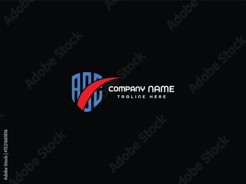 Modern monogram lettering logo design template 