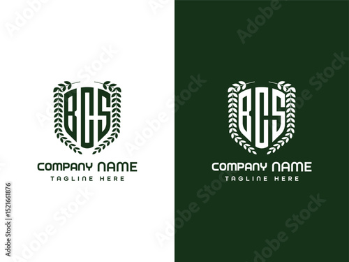 Modern monogram lettering logo design template 