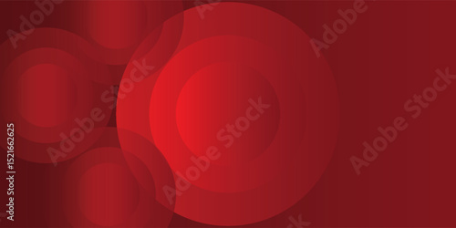 Modern simple red background with circles. Applicable for gift card nice