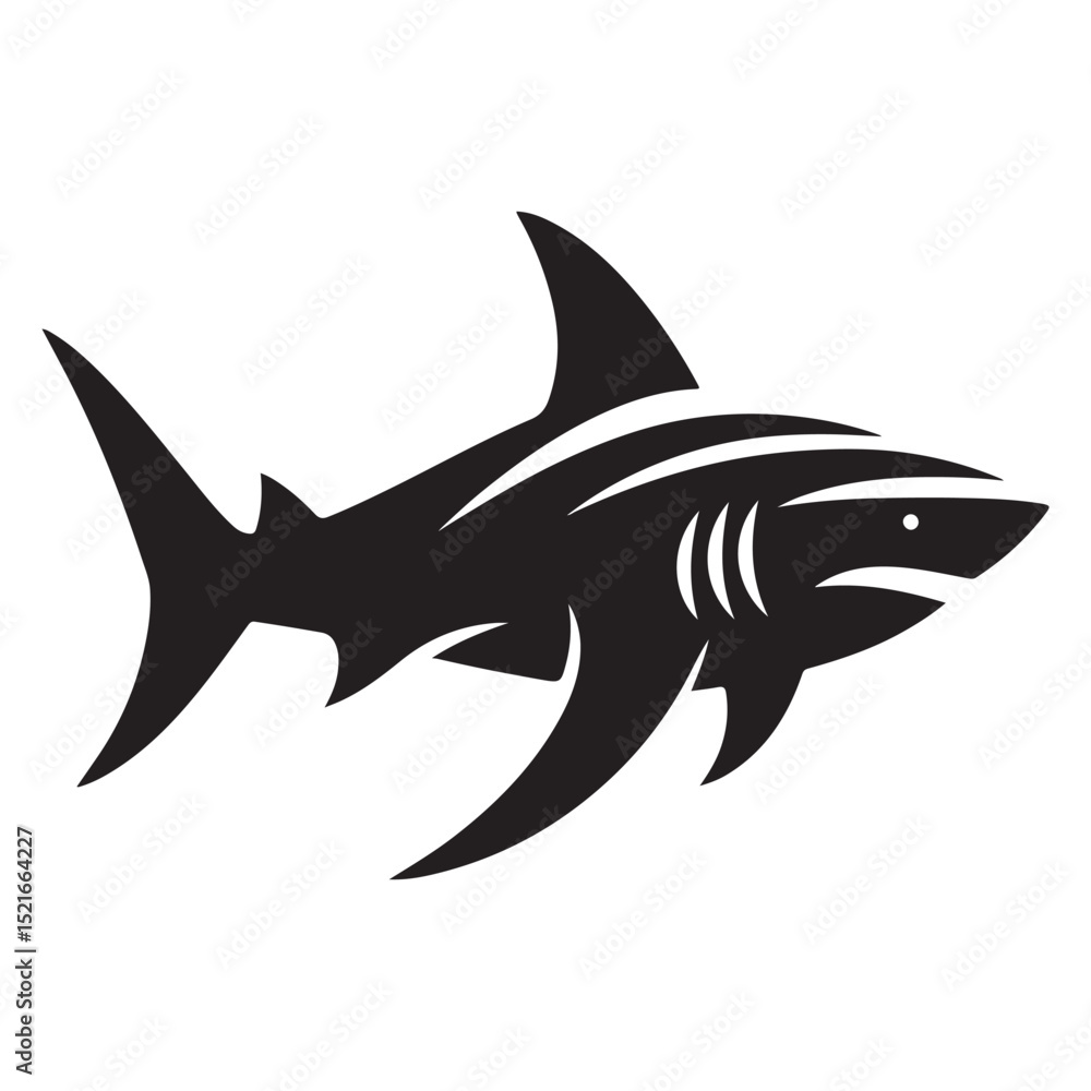 Fototapeta premium Shark Vector Illustration 