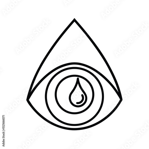 Emotional Eye and Teardrop Symbol for Storytelling