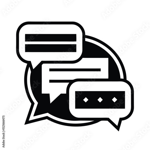 Chat Bubble Revealed in Redacted Text Logo