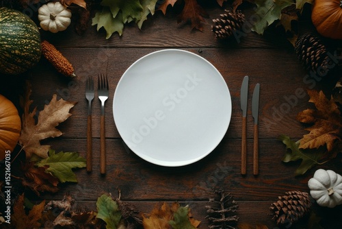 Beautifully Arranged Table Setting for a Fall Gathering With Seasonal Decor