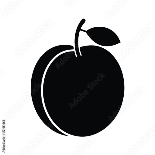 Plum Icon Vector Flat And Clean Look
