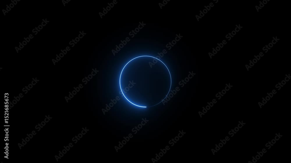 neon circle on glittering background with black particles. neon circle on glittering background with black particles.