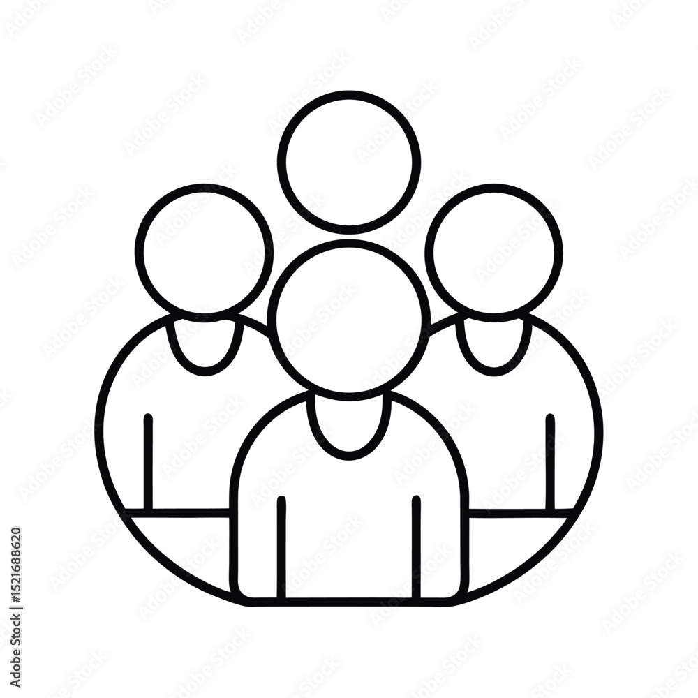 Group of People Silhouette Vector Art Group of People Silhouette Vector Art
