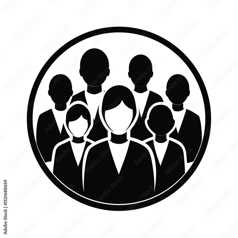 People Silhouette Icon Flat Vector People Silhouette Icon Flat Vector