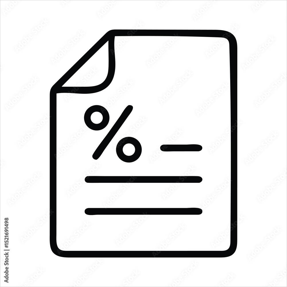 Discount Document Icon A Simple Representation of Savings and Special Offers Discount Document Icon A Simple Representation of Savings and Special Offers
