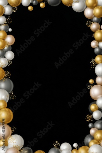Colorful Balloon Frame Design for Celebrations and Events During Festive Occa...