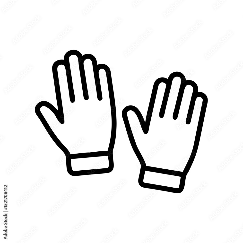 Vector illustration of a pair of gloves design in a minimalist style on a white background
Vector illustration of a pair of gloves design in a minimalist style on a white background