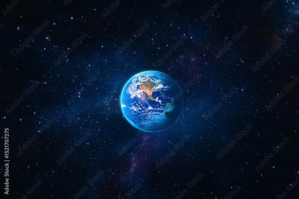 Obraz premium Colorful Globe Art on Dark Cosmic Background With Golden Accents.