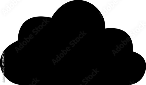 Cloud icon. Blue sky cloud vector isolated on transparent light blue background. Cartoon weather illustration. Fluffy nature environment symbol for web and app.