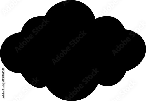 Cloud icon. Blue sky cloud vector isolated on transparent light blue background. Cartoon weather illustration. Fluffy nature environment symbol for web and app.