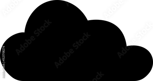 Cloud icon. Blue sky cloud vector isolated on transparent light blue background. Cartoon weather illustration. Fluffy nature environment symbol for web and app.