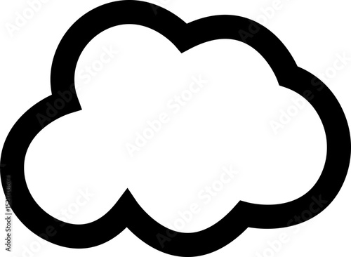 Cloud icon. Blue sky cloud vector isolated on transparent light blue background. Cartoon weather illustration. Fluffy nature environment symbol for web and app.
