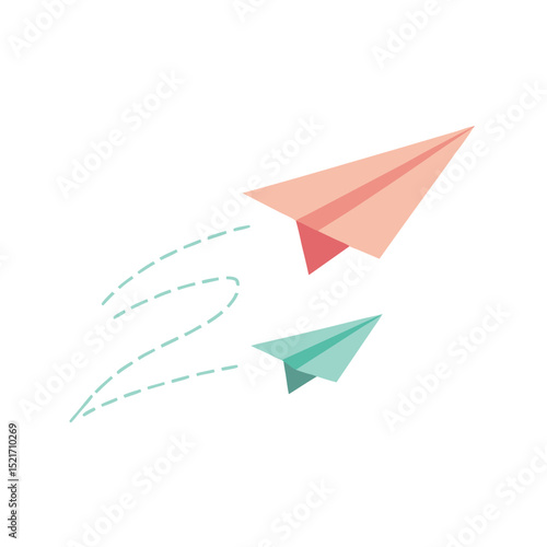 Paper Planes Flying with Motion Lines