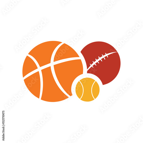 Sport Ball Icons Including Basketball and More