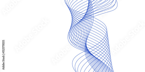 Abstract blue background with a glowing abstract waves. Abstract wave element for design. Digital frequency track equalizer, Futuristic background design. Long exposure, Light painting photography.