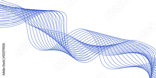Abstract blue background with a glowing abstract waves. Abstract wave element for design. Digital frequency track equalizer, Futuristic background design. Long exposure, Light painting photography.