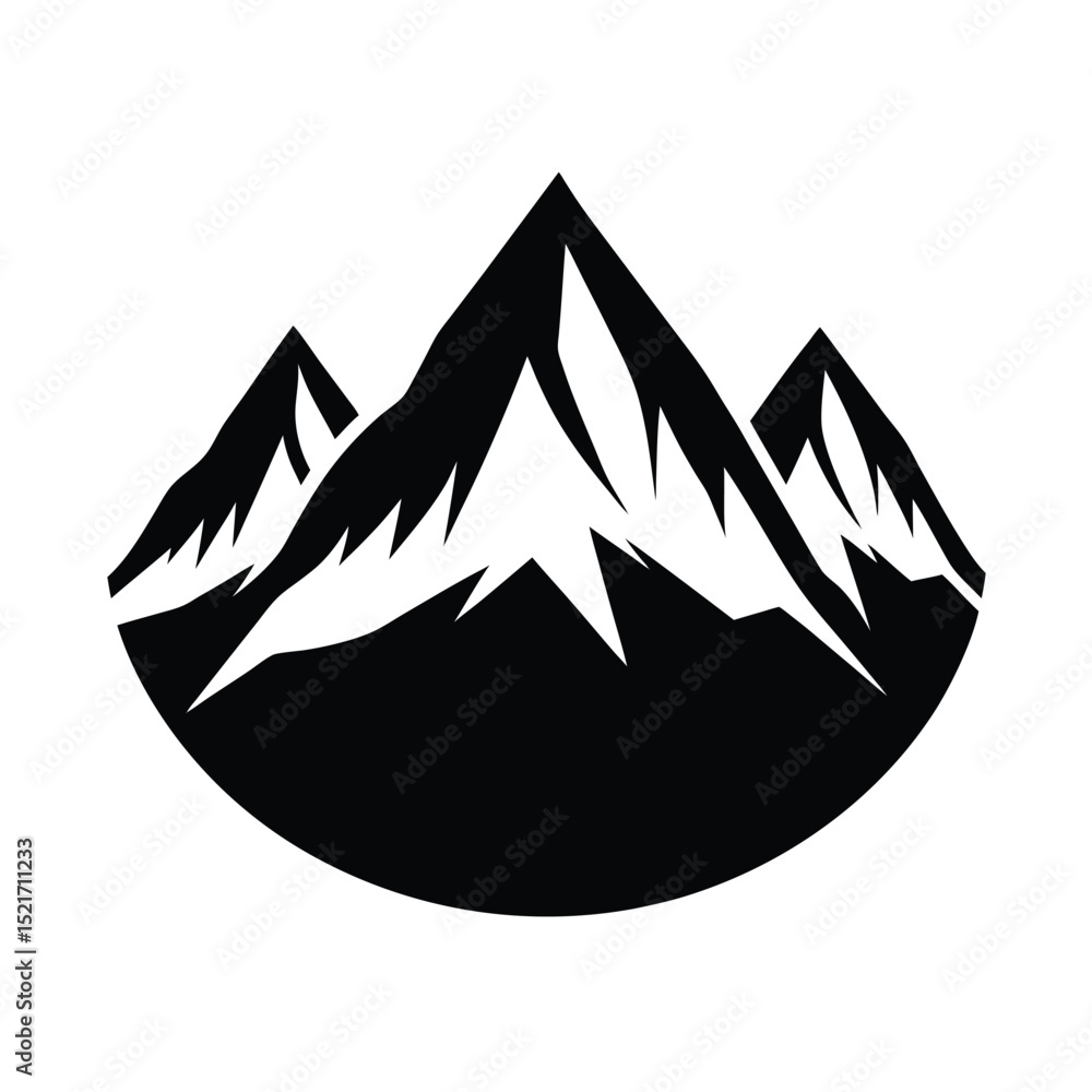 Obraz premium Snow Covered Mountains Illustration