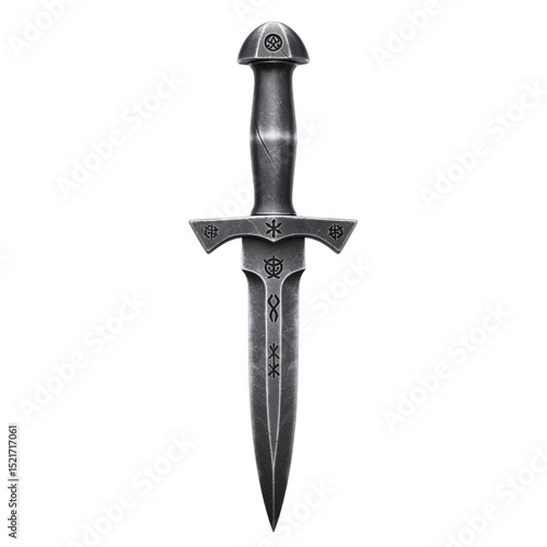 Tableau sur toile Ornate silver dagger isolated