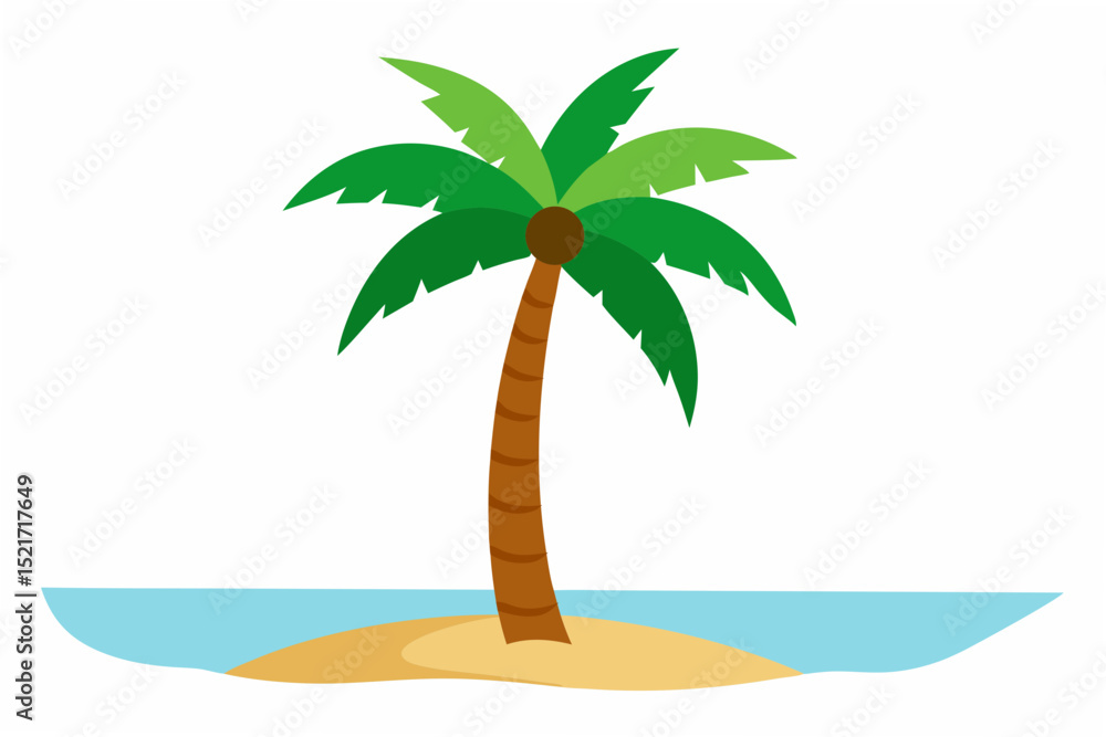 Fototapeta premium tropical island with palm trees