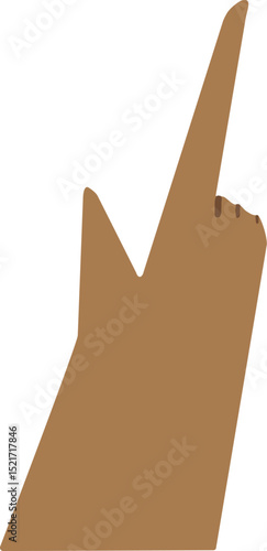 A hand pointing finger, gesture flat vector icon for apps and websites