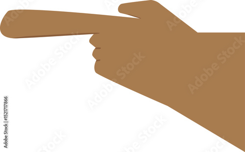 Finger pointing point hand gesture flat vector icon for apps and websites