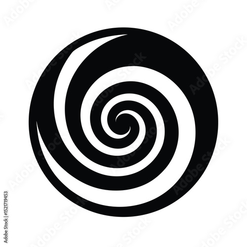 Spiral Icon Vector in Flat Clean Style
