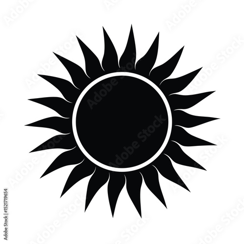 Sun Icon Vector in Flat Clean Style