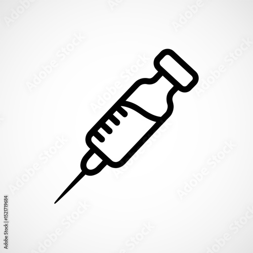 Vaccination, Vaccine icon. Medical and healthcare sign.