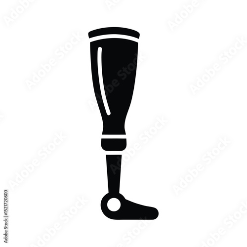 Prosthetic Leg Icon Vector in Flat Clean Style
