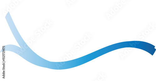 Curved Blue Line Art Flow
