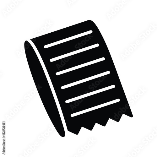 Receipt Icon Vector in Flat Clean Style
