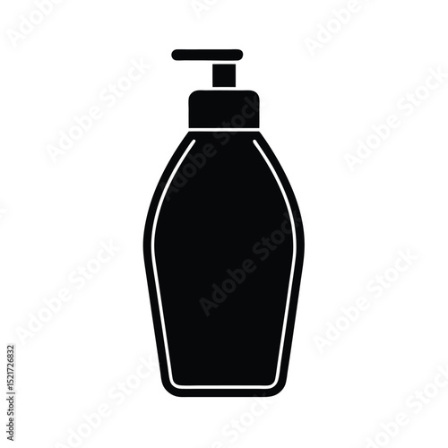 Shampoo Bottle Icon Vector in Flat Clean Style