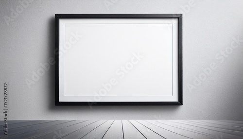 Clean Modern A4 Landscape Achievement Certificate or Poster Mockup in Wall Frame